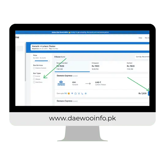 step3-select your bus on bookme website